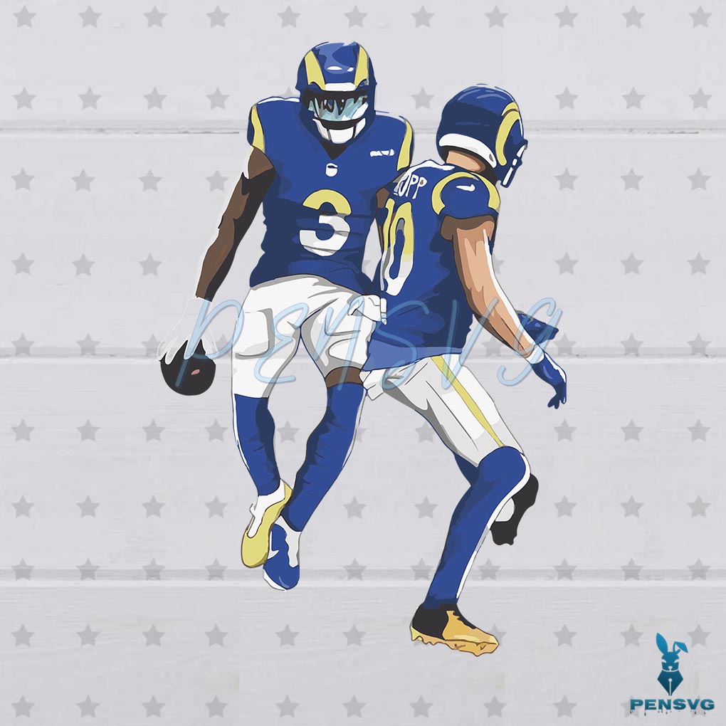 Los Angeles Rams Odell Beckham Jr with Cooper Kupp SVG