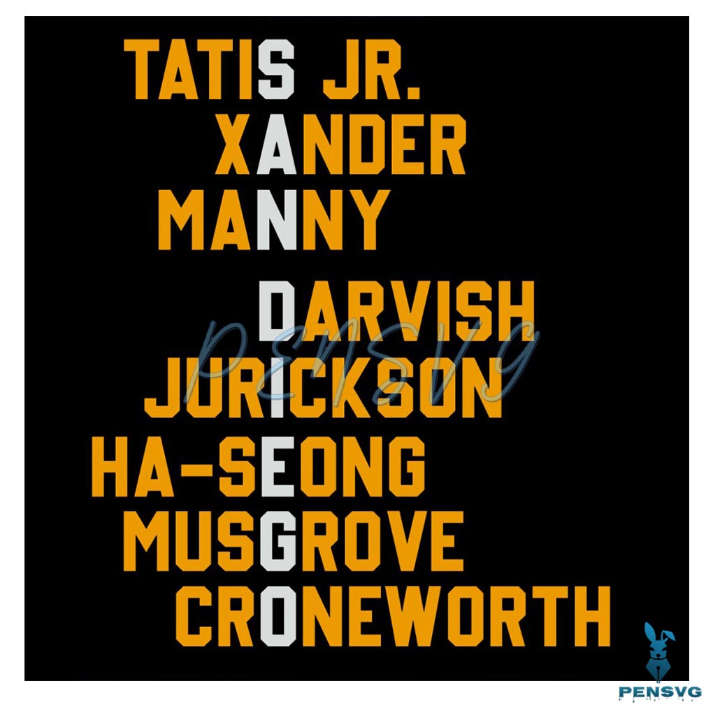 MLB San Diego Padres Players Name SVG