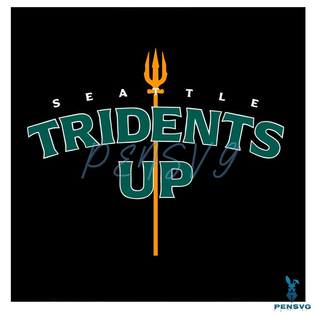 MLB Seattle Baseball Tridents Up SVG