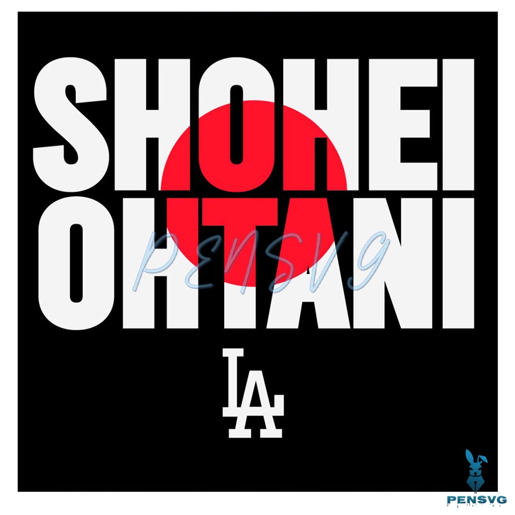 MLB Shohei Ohtani Los Angeles Dodgers Player SVG