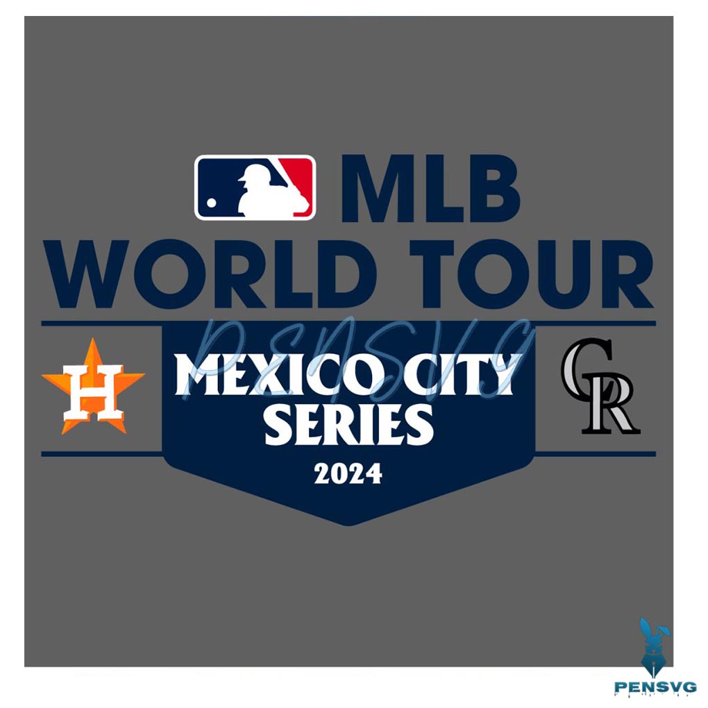 MLB World Tour Mexico City Series Astros vs Rockies SVG