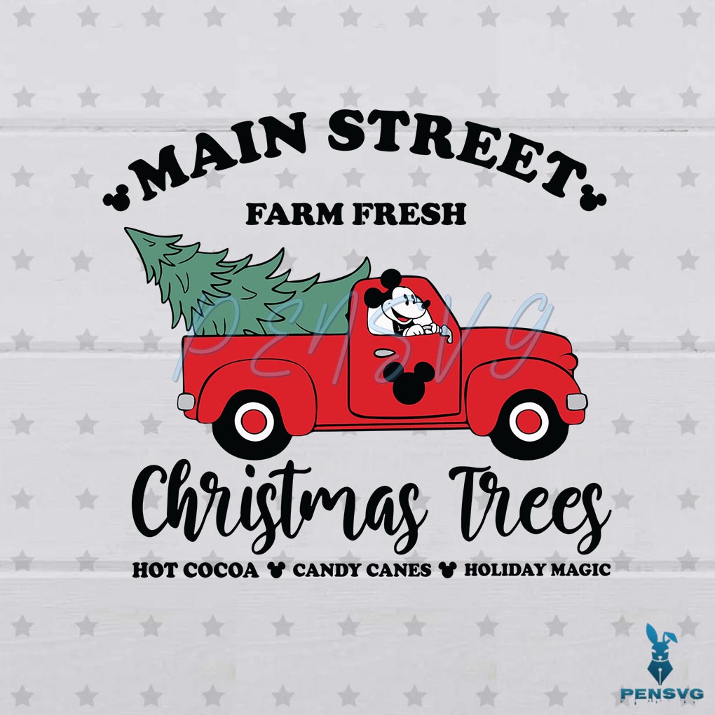 Main Street Farm Fresh Christmas Trees SVG Files For Cricut
