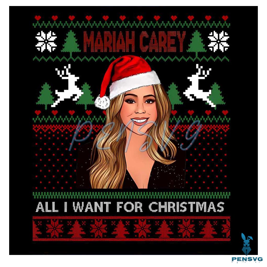 Mariah Carey All I Want For Christmas PNG Download