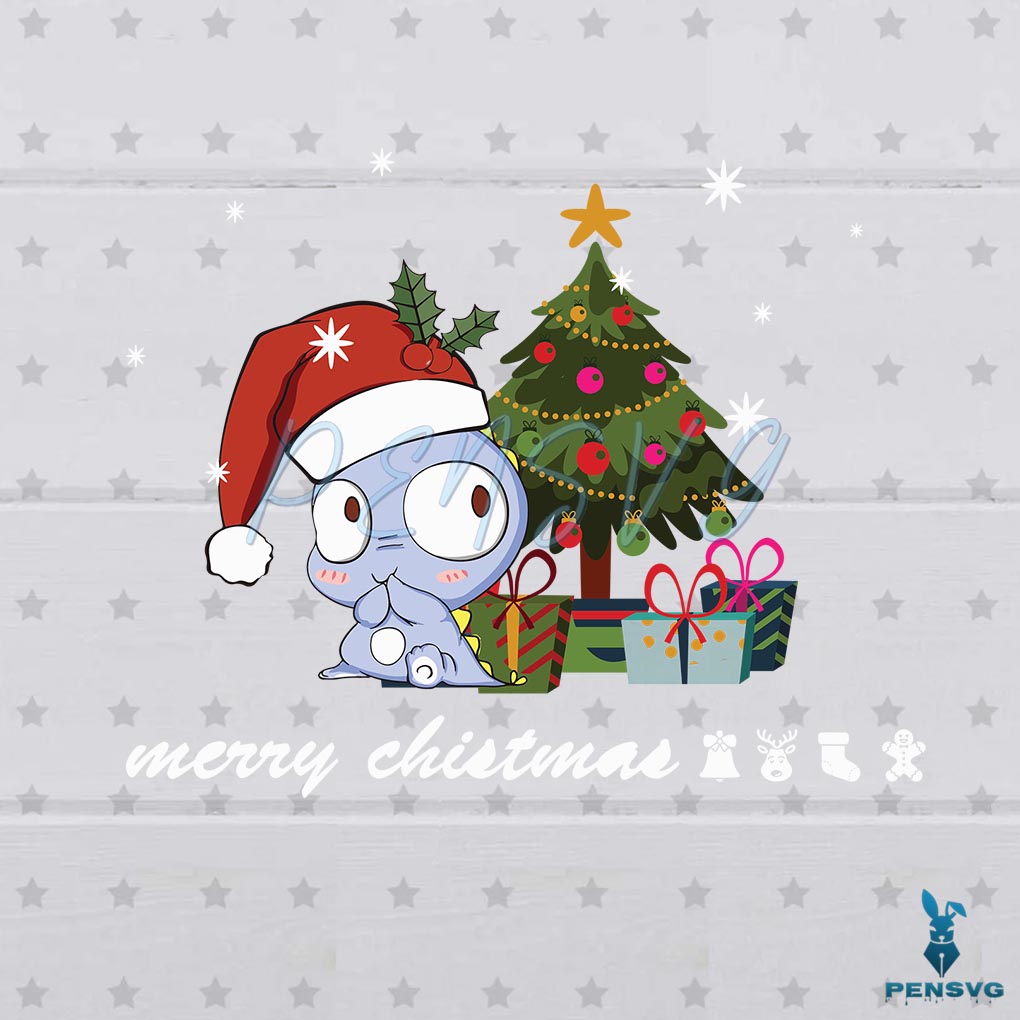 Merry Christmas Dinosaur Tree Rex Svg Graphic Designs Files