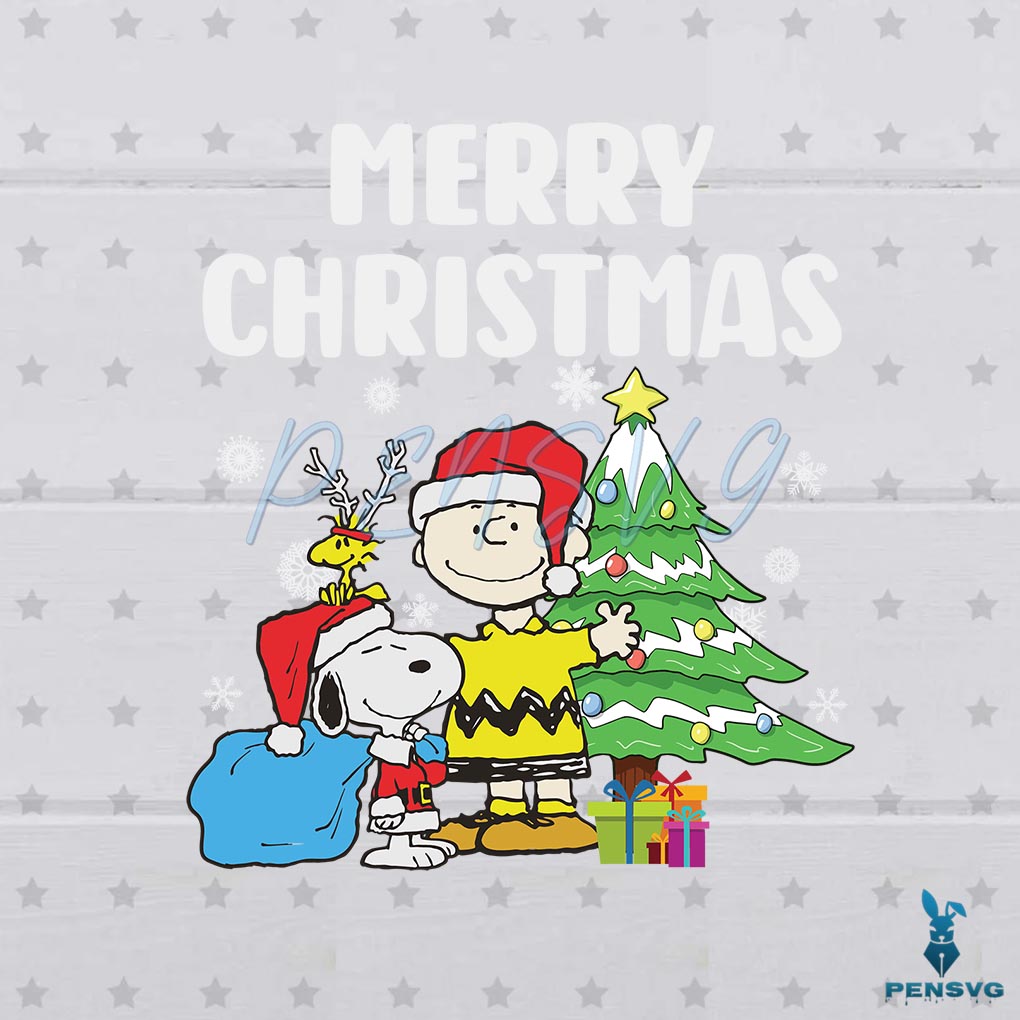 Merry Christmas Snoopy Santa And Friends Svg Cutting Files
