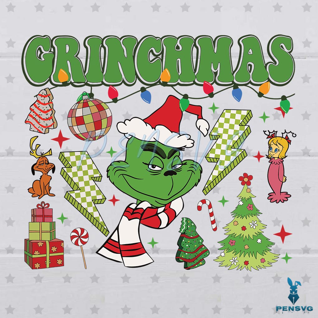 Merry Grinchmas And Friends SVG Graphic Design File
