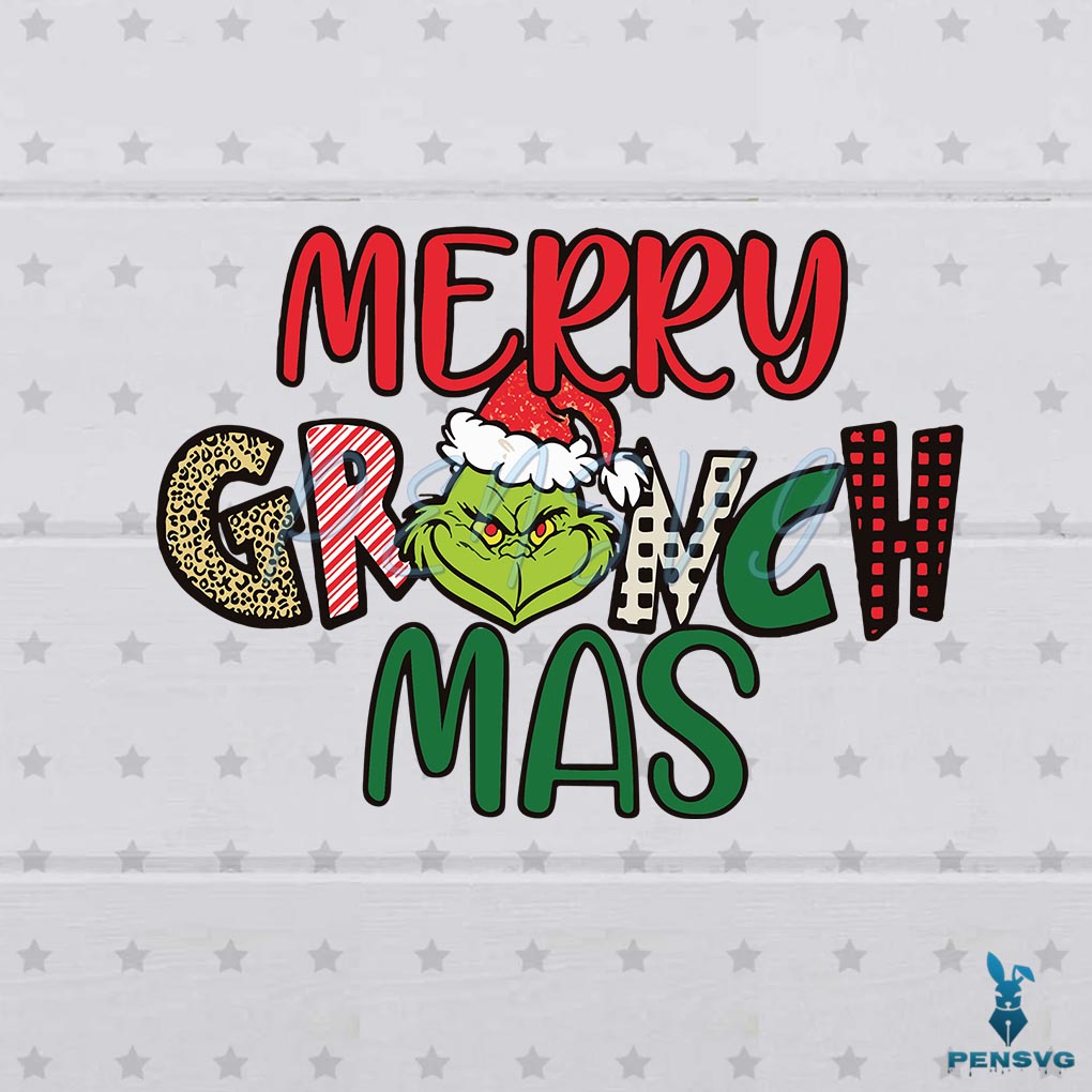 Merry Grinchmas Christmas 2022 SVG Grinchmas Crewneck Graphic Designs Files