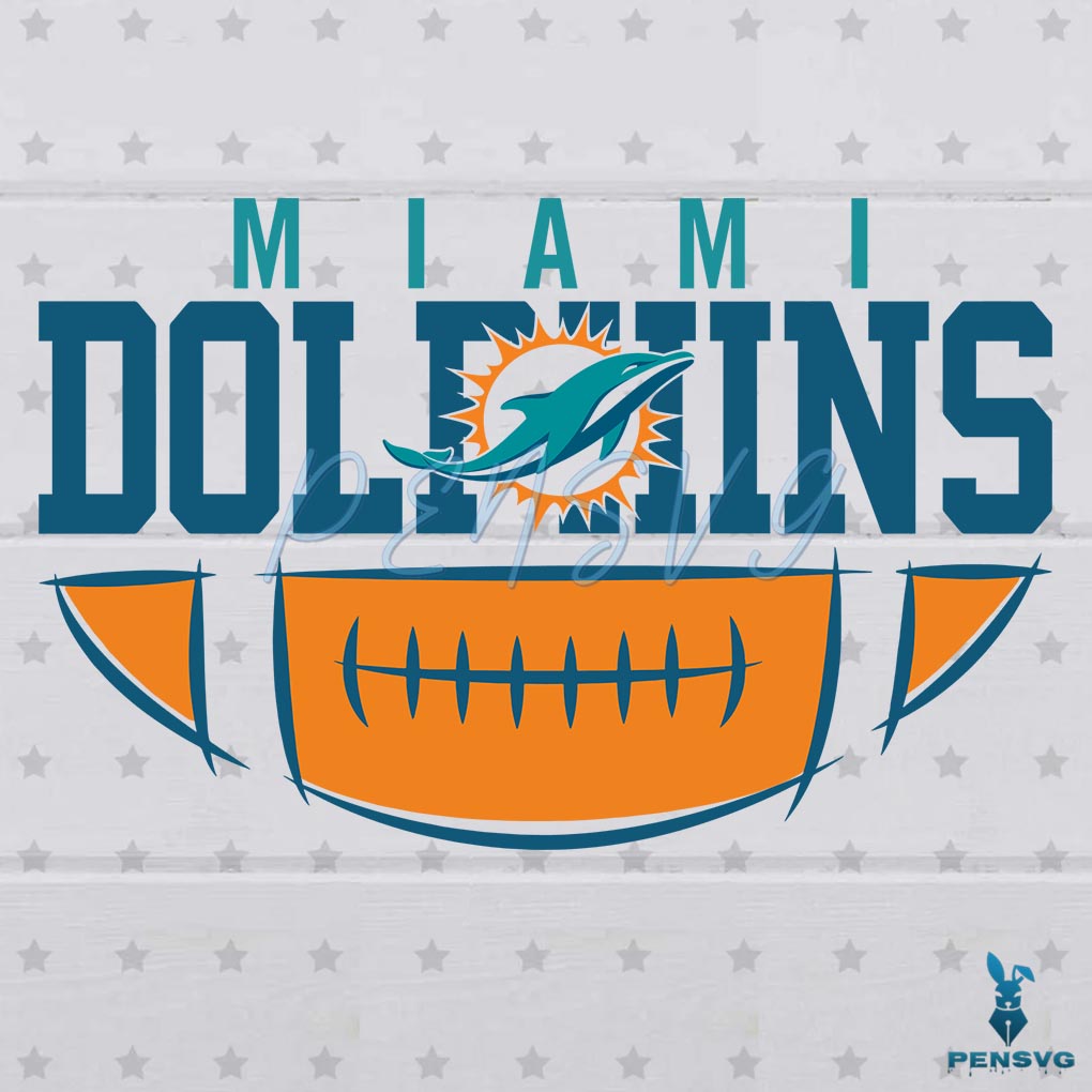 Miami Dolphins Football Team Logo SVG Digital File