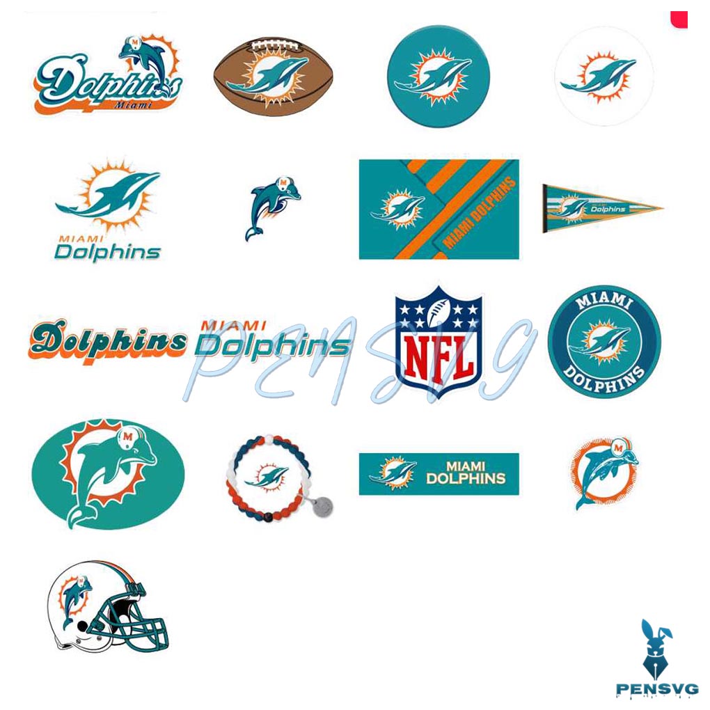 Miami Dolphins Logo Svg Bundle Files