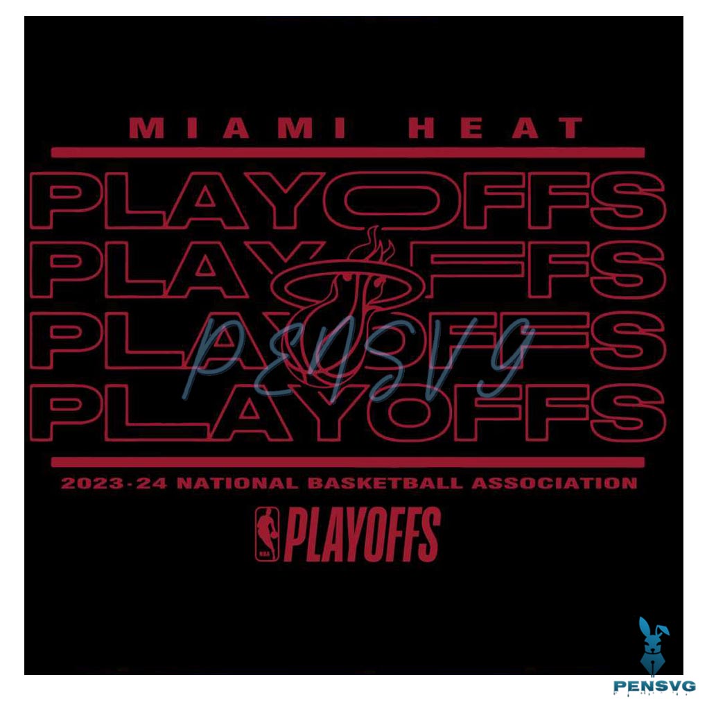 Miami Heat 2024 NBA Playoffs SVG
