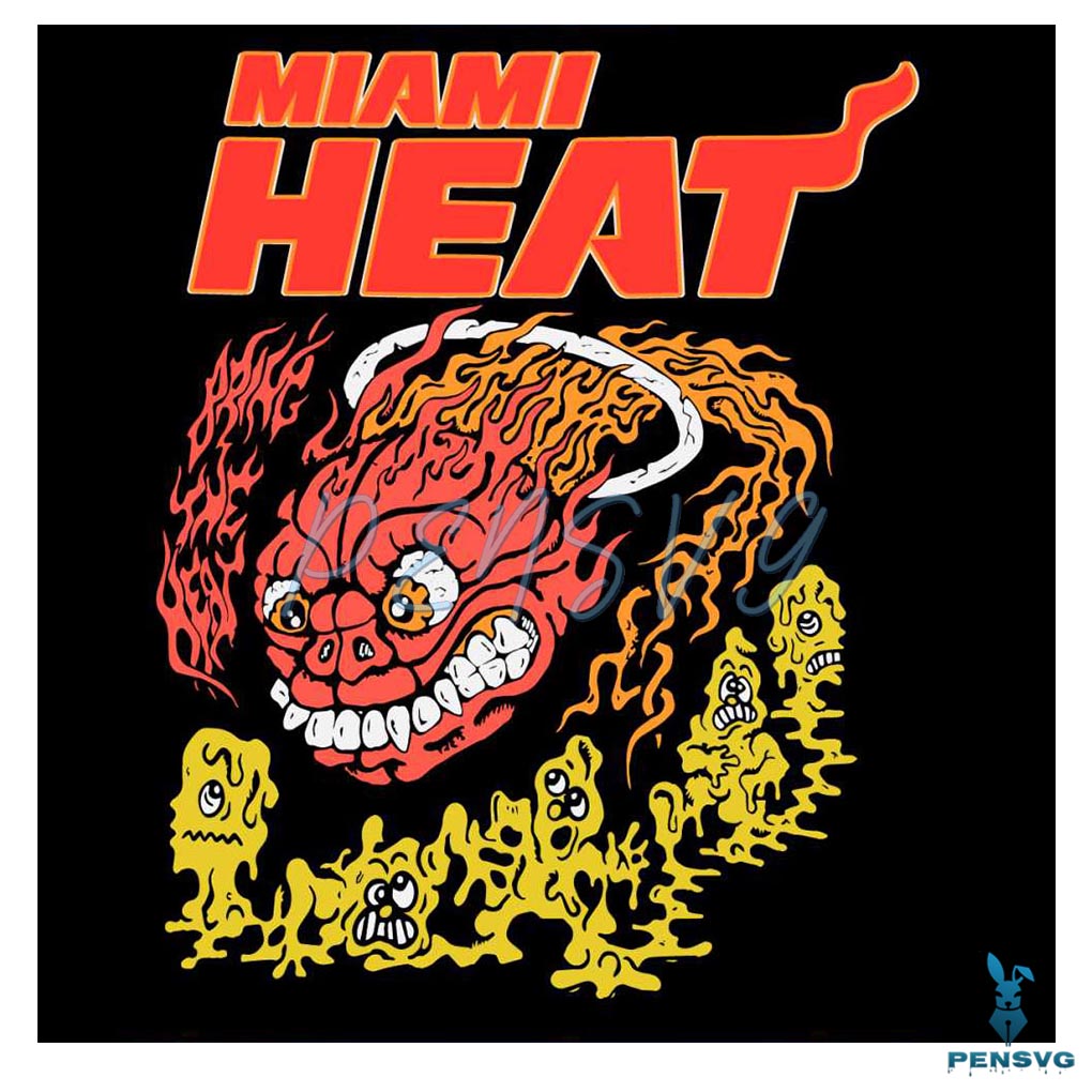 Miami Heat NBA x Brain Dead SVG