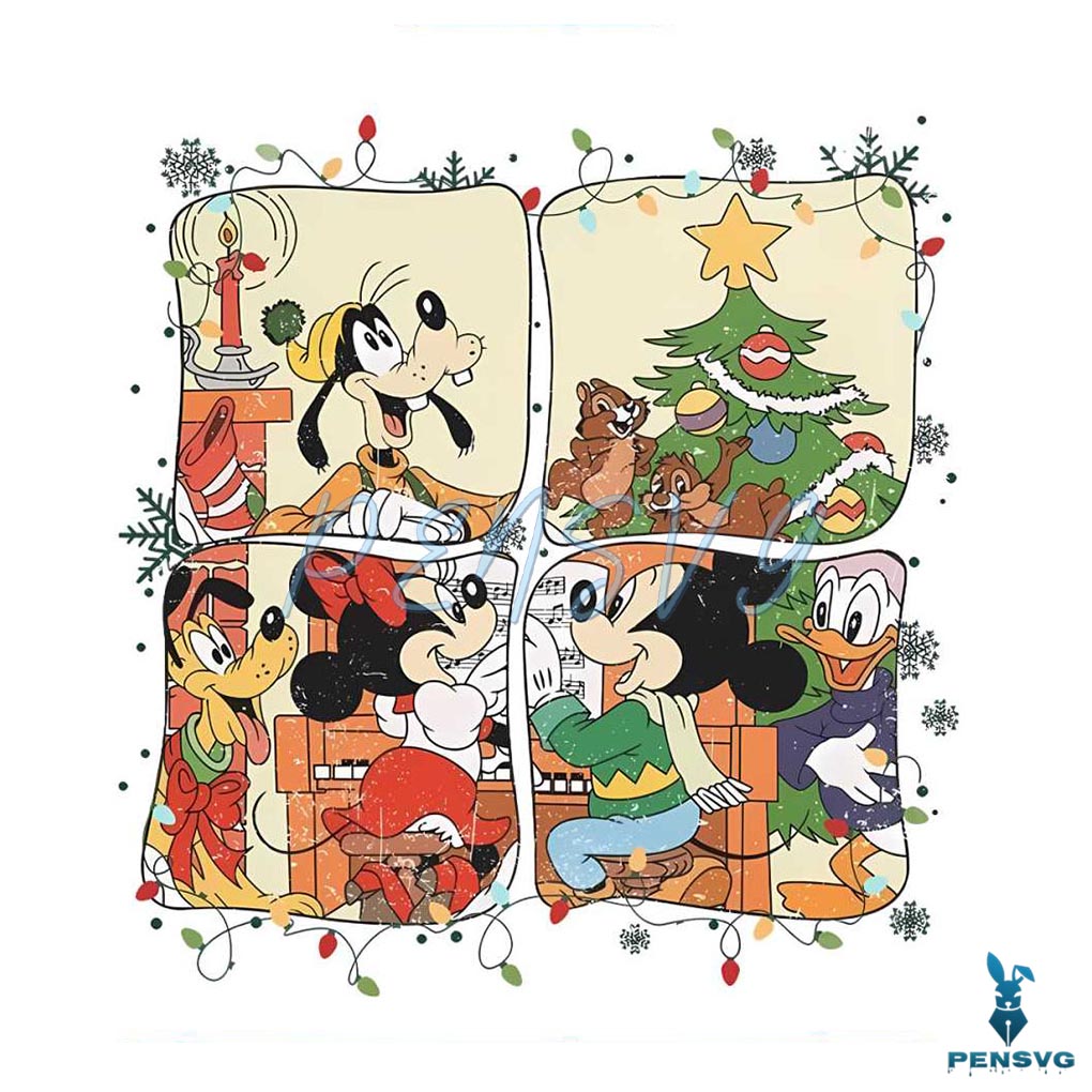 Mickey And Friends Christmas PNG