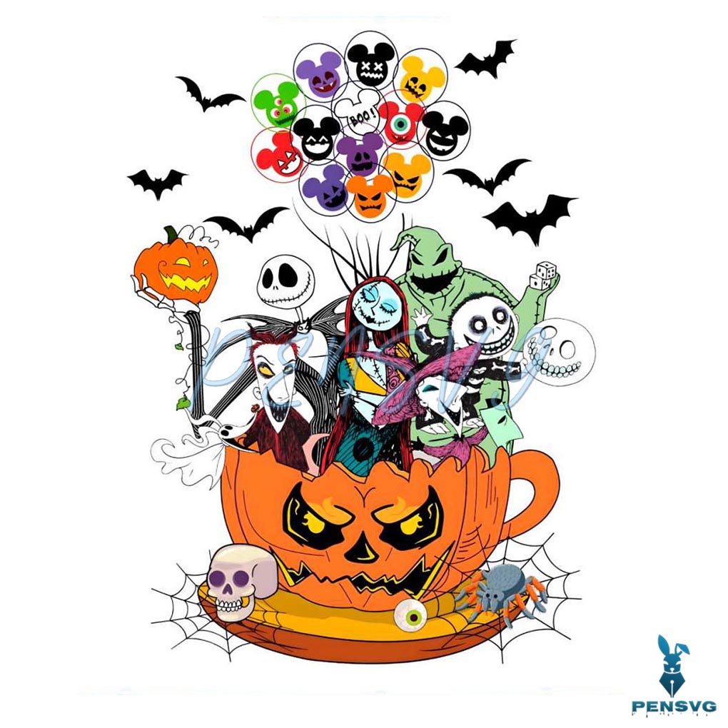 Mickey Balloons Halloween Characters Pumpkin PNG