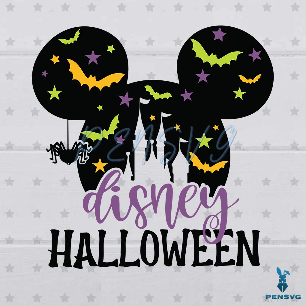 Mickey Ears Magic Castle Halloween SVG Graphic Designs Files