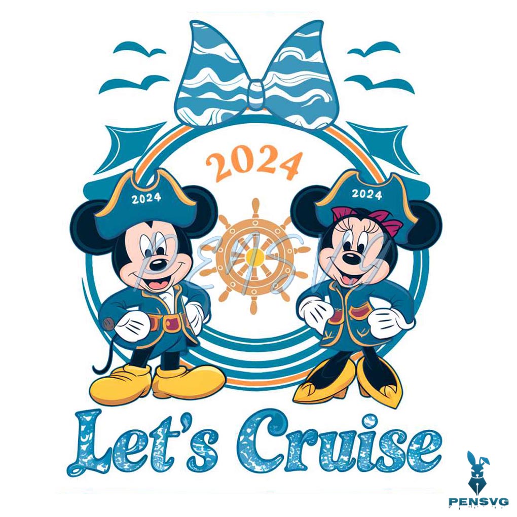 Mickey Minnie Lets Cruise 2024 PNG