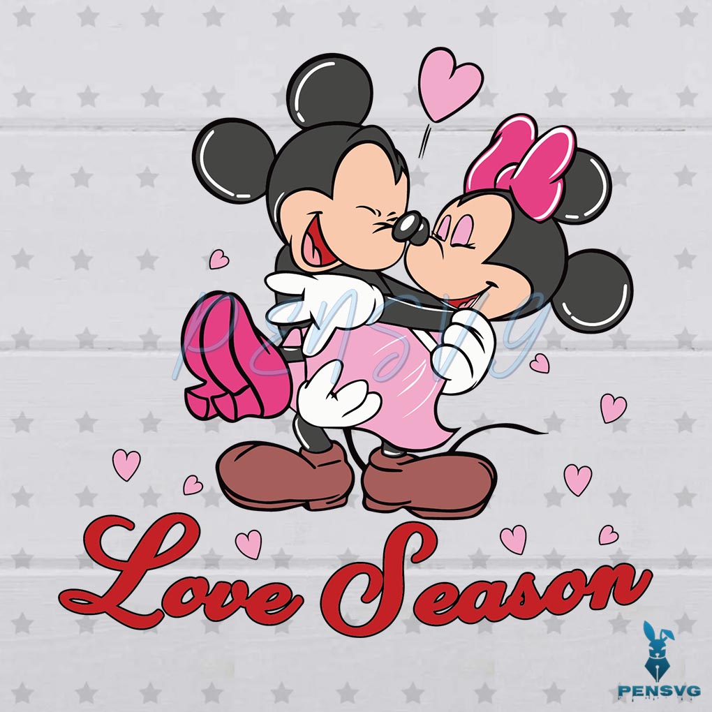 Mickey Minnie Love Season SVG