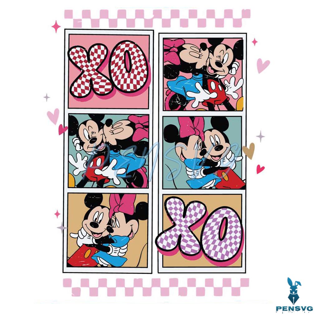 Mickey Minnie Xoxo Valentine SVG