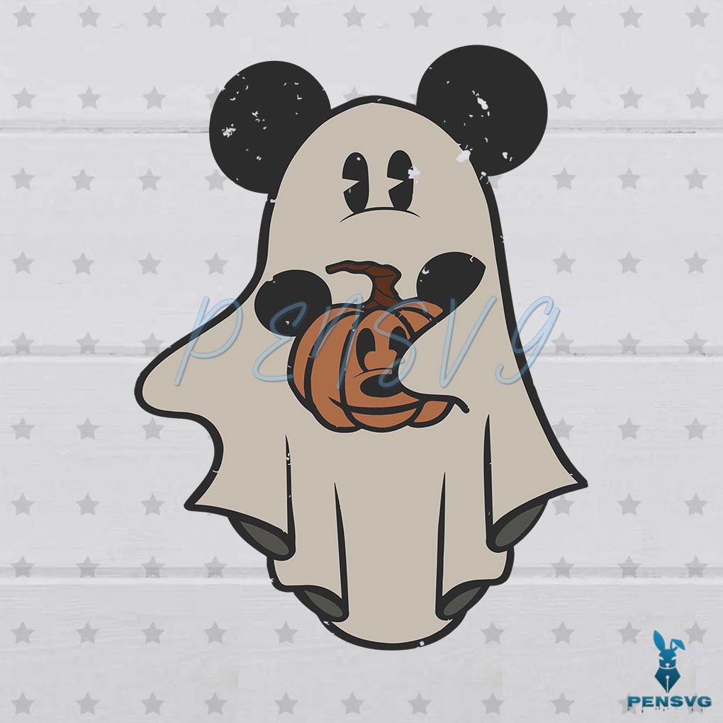 Mickey Mouse Halloween SVG Mickey Ghost Pumpkin SVG