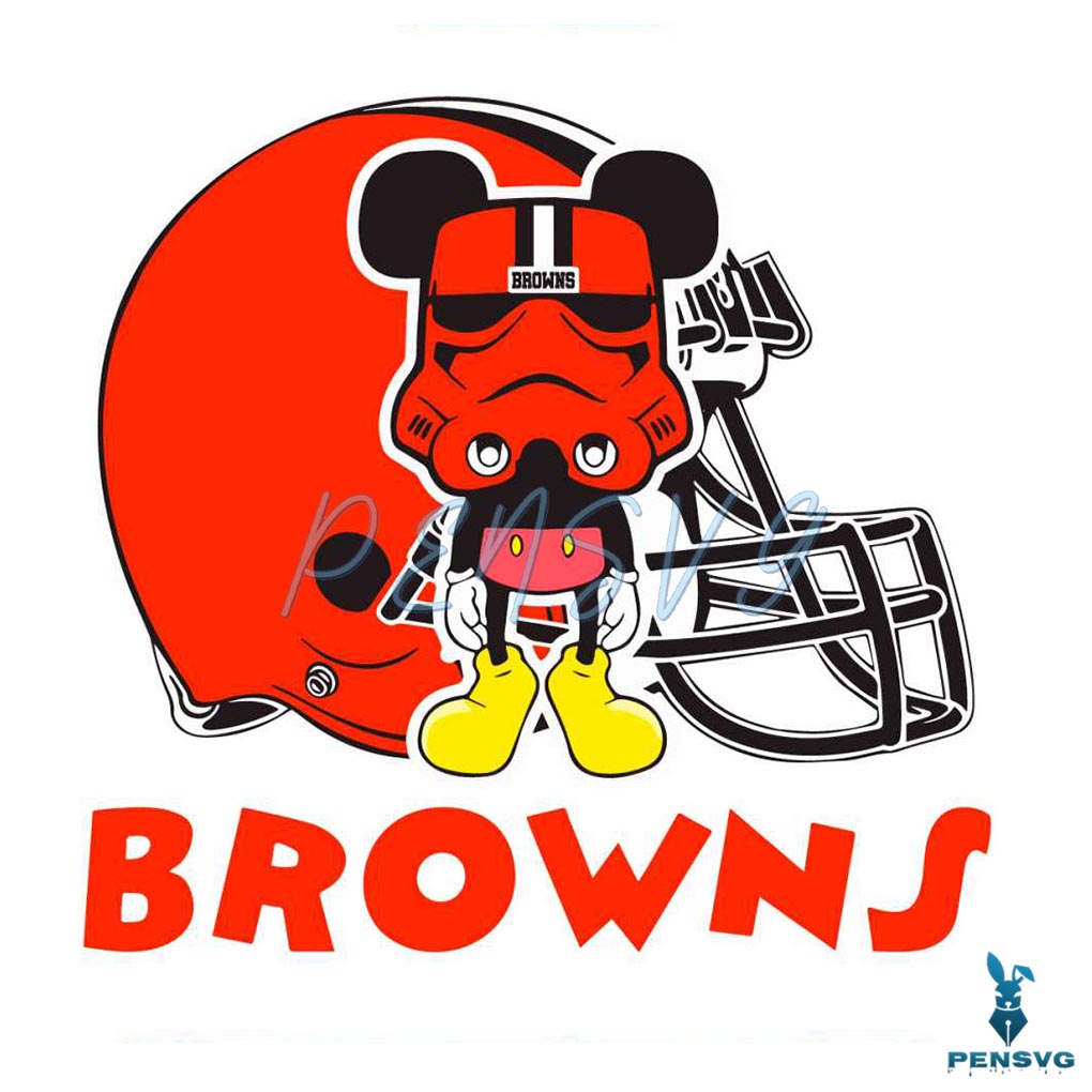 Mickey Mouse Stormtrooper Cleveland Browns SVG