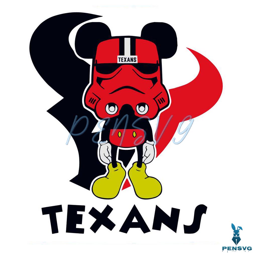 Mickey Mouse Stormtrooper Houston Texans SVG
