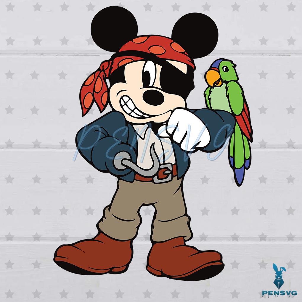 Mickey Pirate Funny Disney SVG Best Graphic Design Cutting File