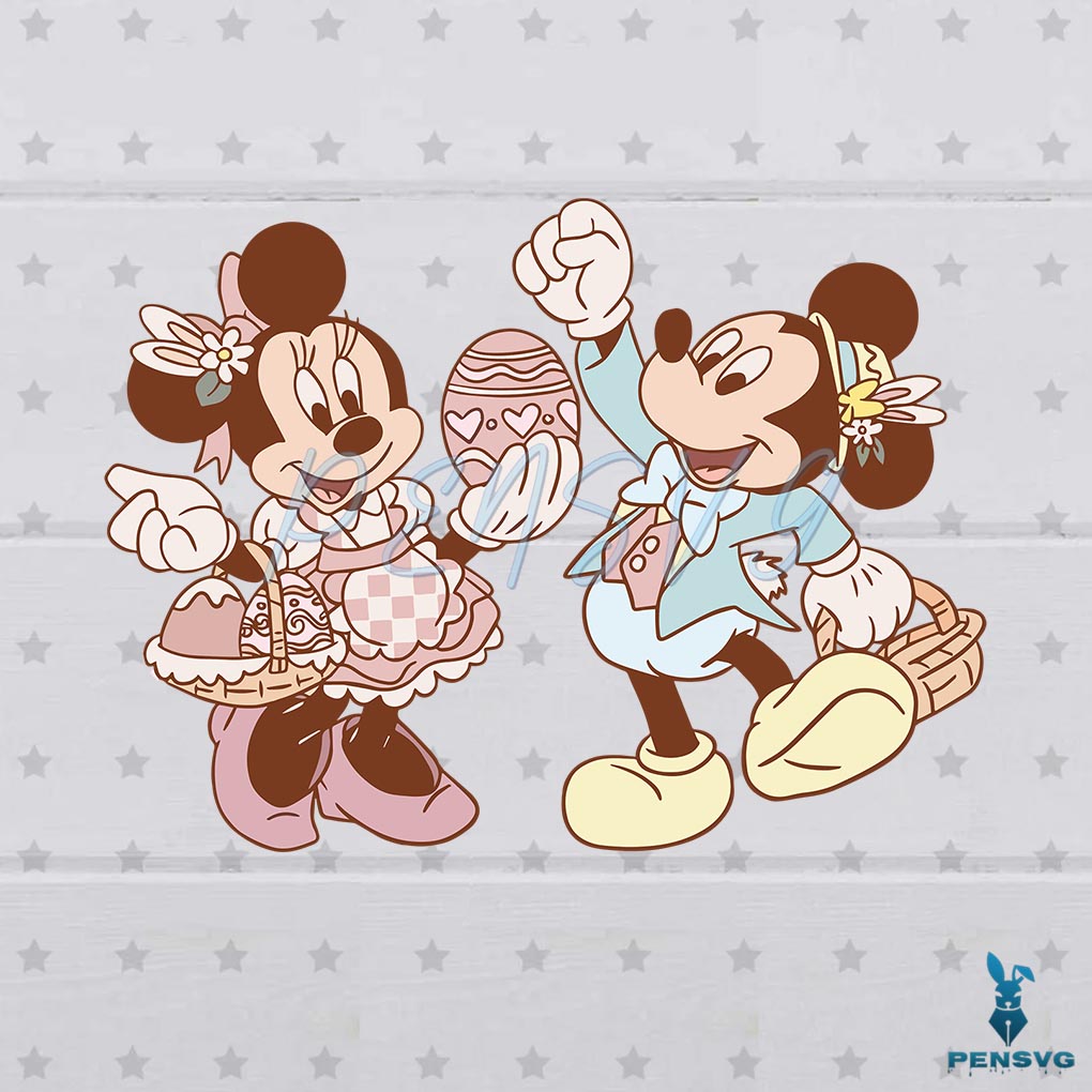 Mickey and Minnie Disney Easter Eggs SVG