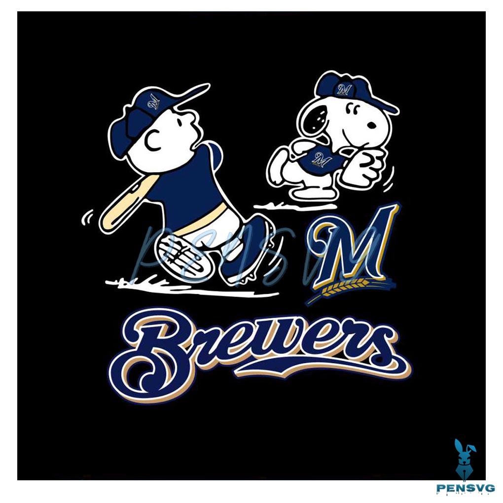 Milwaukee Brewers MLB Snoopy And Charlie Brown SVG File