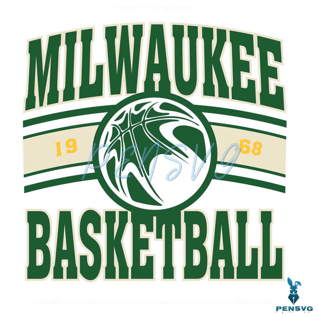 Milwaukee Buck Basketball Est 1968 SVG Graphic Design Files