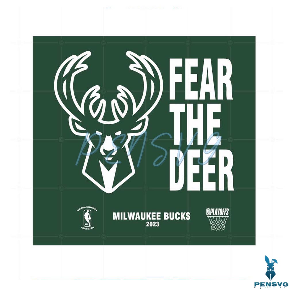 Milwaukee Bucks Fear The Deer 2023 NBA Playoffs SVG Cutting Files