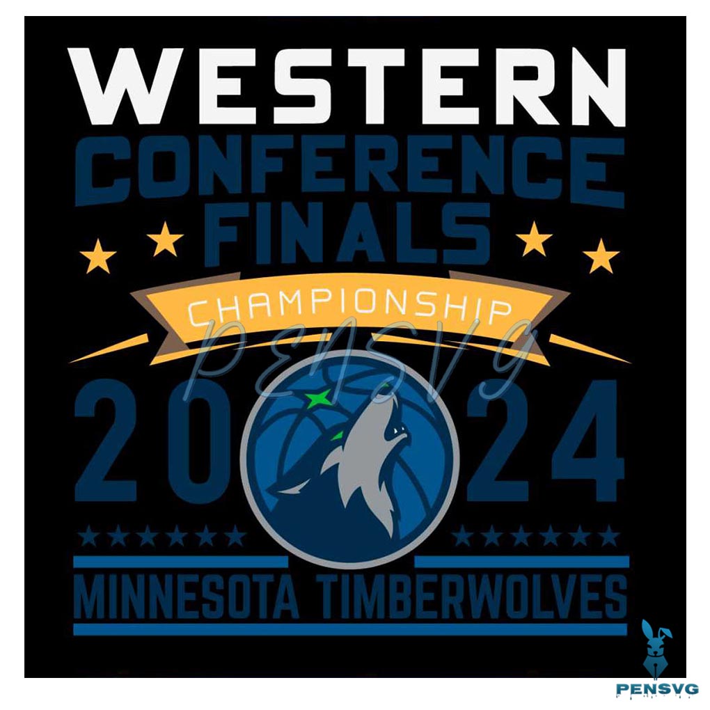Minnesota Timberwolves 2024 Western Conference Finals SVG