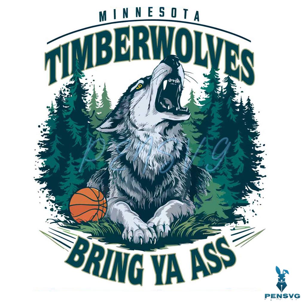 Minnesota Timberwolves Bring Ya Ass Basketball PNG