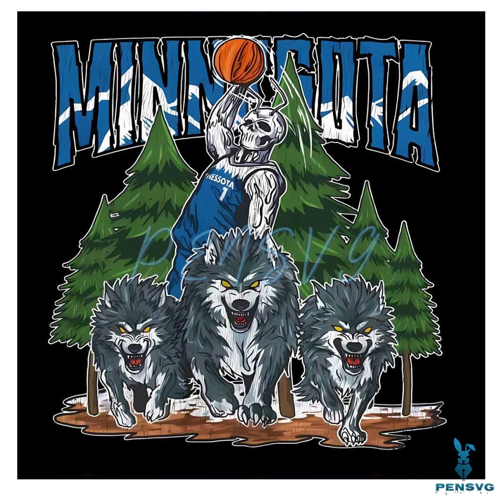Minnesota Timberwolves Skeleton Basketball PNG