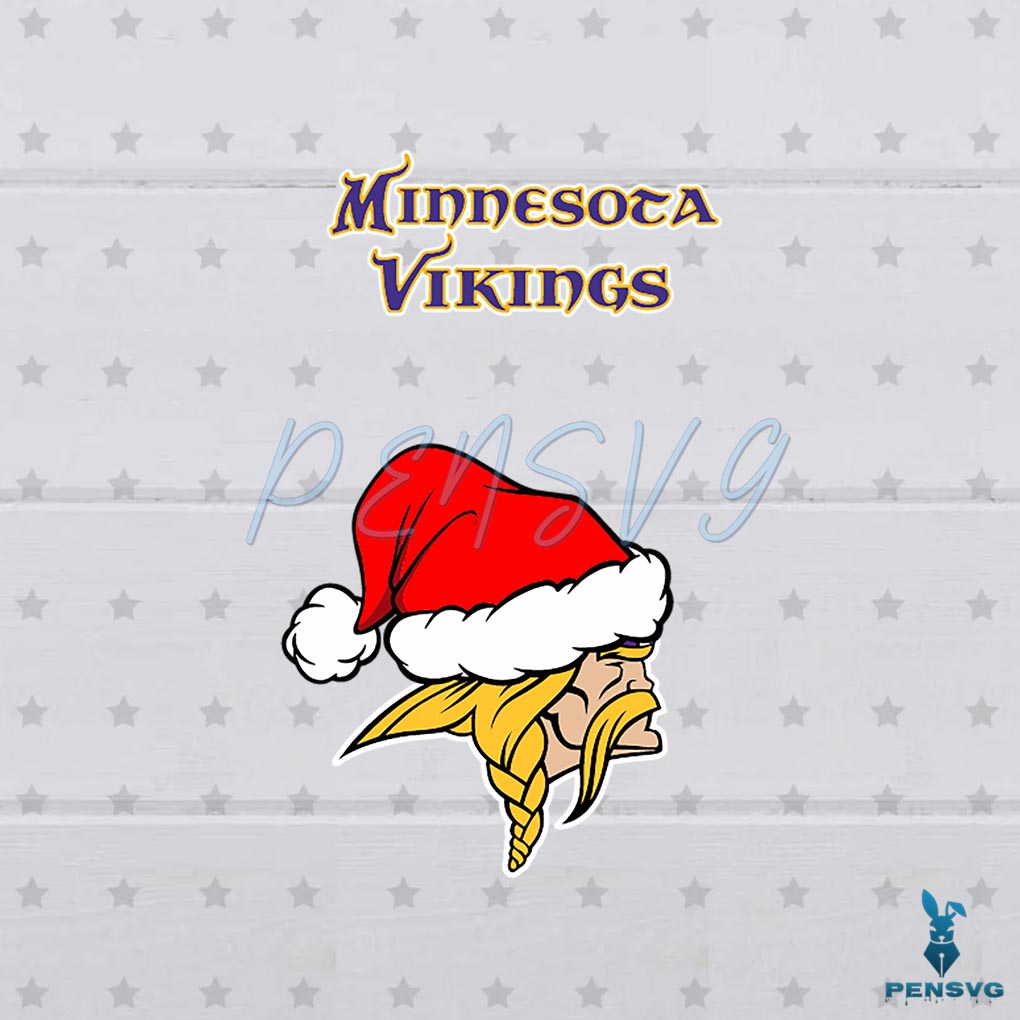 Minnesota Vikings NFL Christmas Logo SVG Digital Cricut File