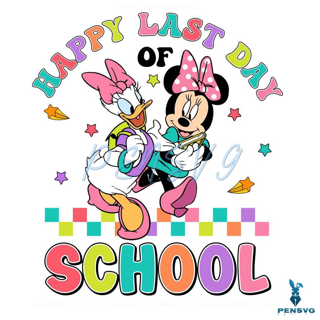 Minnie Daisy Happy Last Day Of School PNG