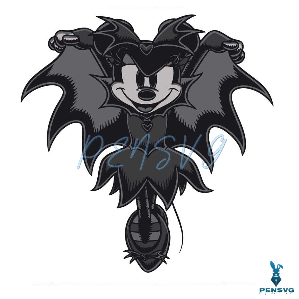 Minnie Mouse Halloween SVG Horror Disney Bat SVG File