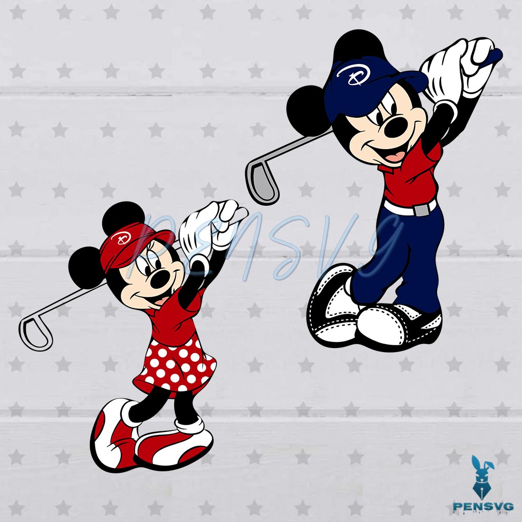 Minnie Mouse Play Golf SVG Digital File, Mickey Mouse Golf svg