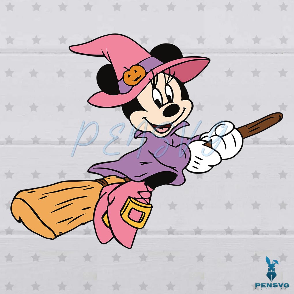 Minnie Mouse Witch SVG Disney Halloween Cutting Files