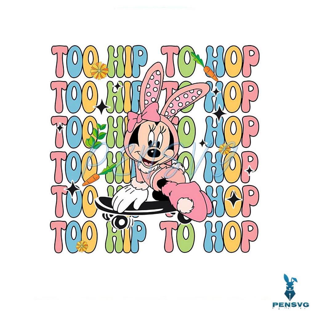 Minnie Too Hip To Hop Easter Day PNG
