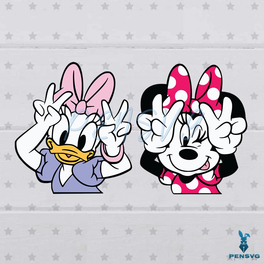 Minnie and Daisy Disney Friend Svg Bundle Digital File