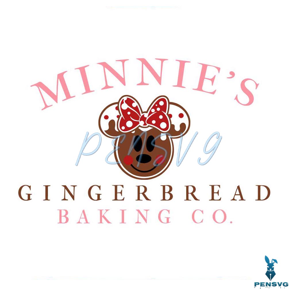 Minnies Gingerbread Baking Co Minnie Mouse Christmas SVG