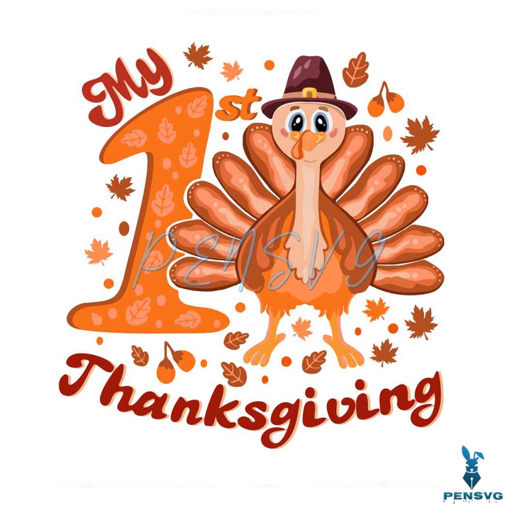 My First Thanksgiving Turkey Face SVG Cutting Digital File