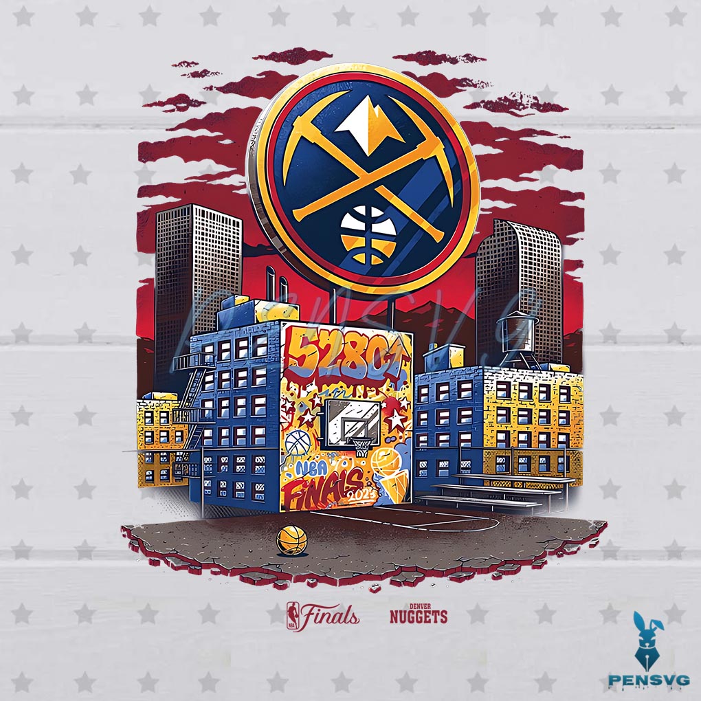 NBA Finals Mural Denver Nuggets PNG Sublimation Files