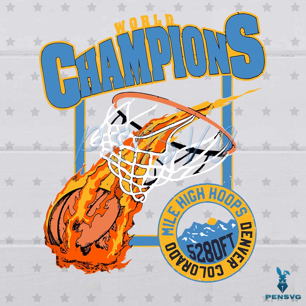NBA World Champions Denver Nuggets PNG Sublimation Files