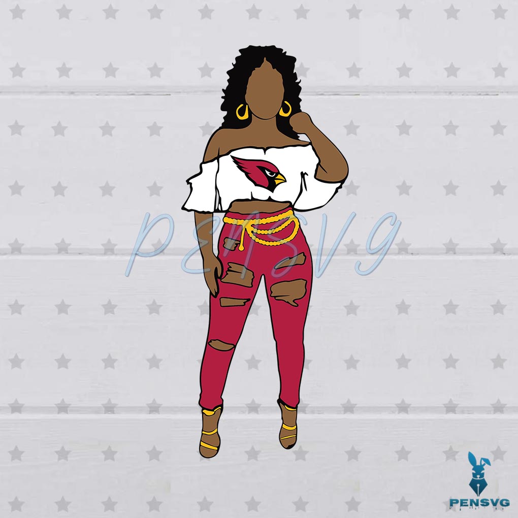 NFL Arizona Cardinals SVG Black Girl Cutting Digital Files