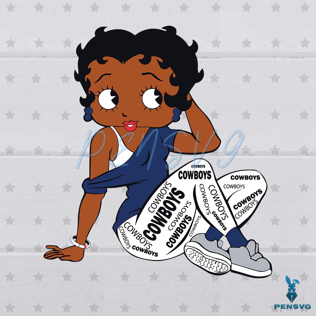 NFL Dallas Cowboys Betty Boop Best Design SVG Digital Files