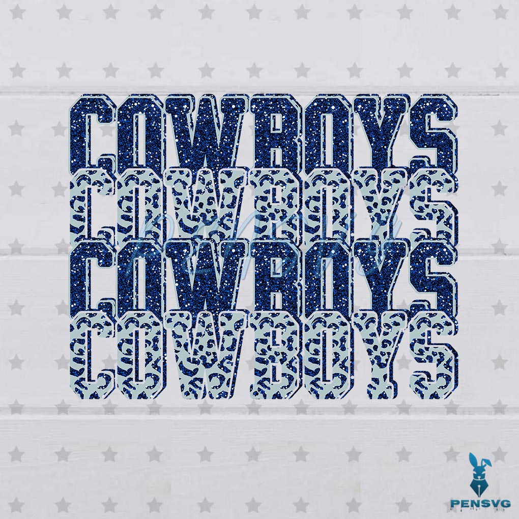 NFL Dallas Cowboys Leopard SVG Football Team Cutting File