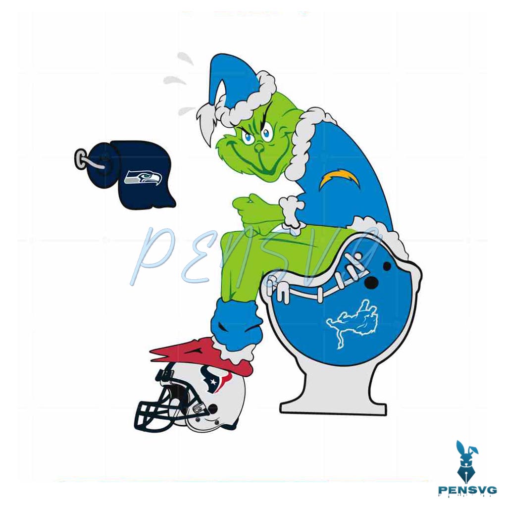 NFL Los Angeles Chargers SVG Grinch Football Team Cutting File