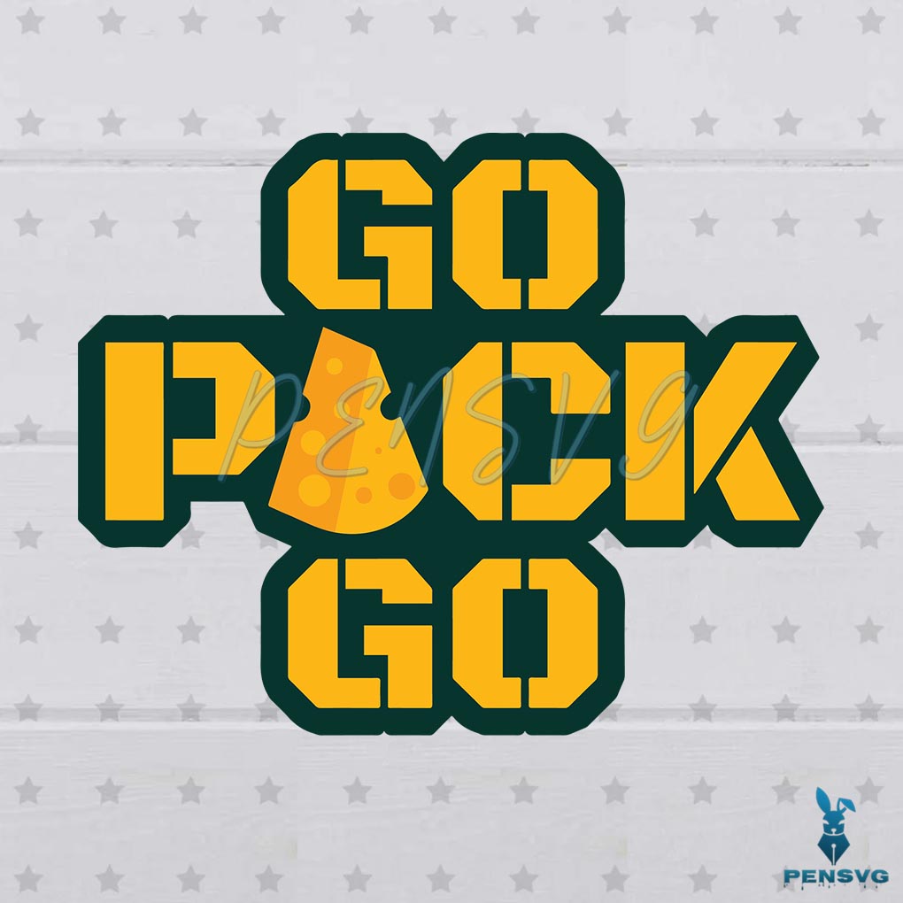 NFL Packers Team SVG Go Pack Go Graphic Design Cutting File