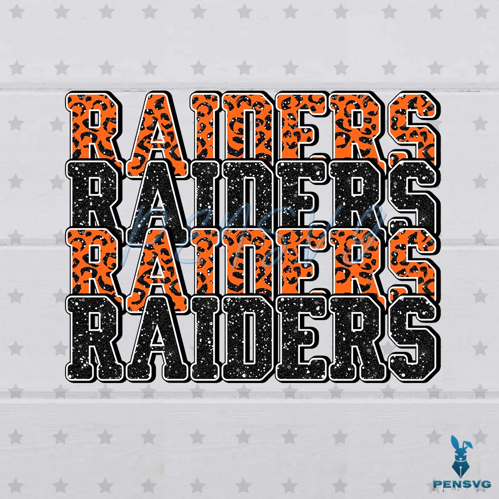 NFL Raiders Leopard SVG Football Team Graphic Design Cutting File