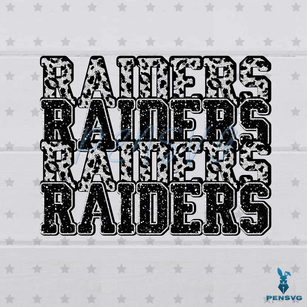 NFL Raiders Leopard SVG Football Team Graphic Design File